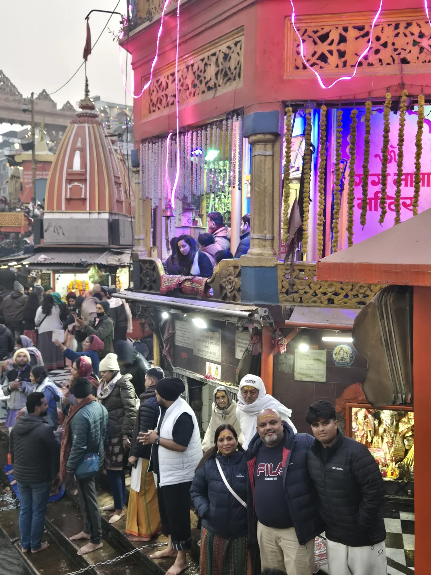 Devotee Family at Temple